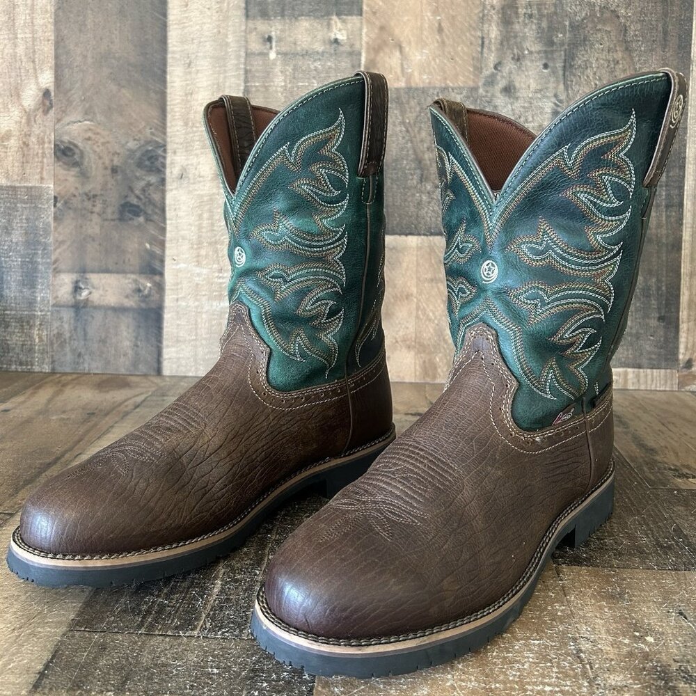 Justin GS9070 George Strait Waterproof Western Cowboy Boots Mens 10 EE